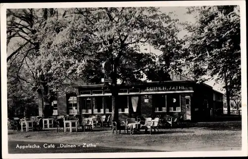 Ak Appelscha Fryslân Friesland, Cafe Duinen Zathe