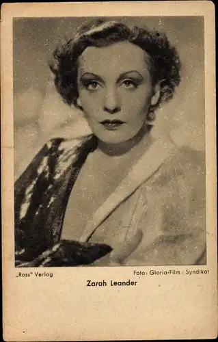 Ak Schauspielerin Zarah Leander, Portrait