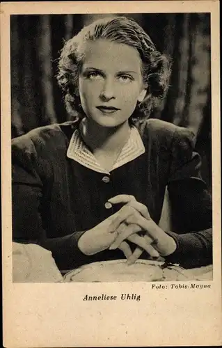 Ak Schauspielerin Anneliese Uhlig, Portrait