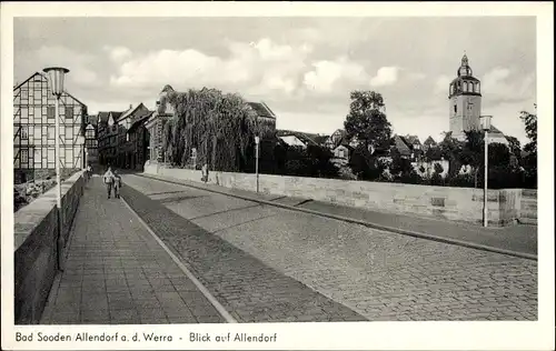 Ak Bad Sooden Allendorf an der Werra Hessen, Blick zur Stadt, Glockenturm