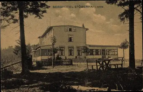 Ak Wieda Harz, Blick auf das Berghotel Stöberhai