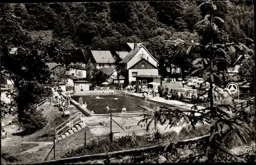 Ak Sieber Herzberg am Harz, Schwimmbad