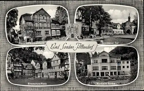 Ak Bad Sooden Allendorf an der Werra Hessen, Haus Schwalbenhelm, Kurheim Sorbe, Tor