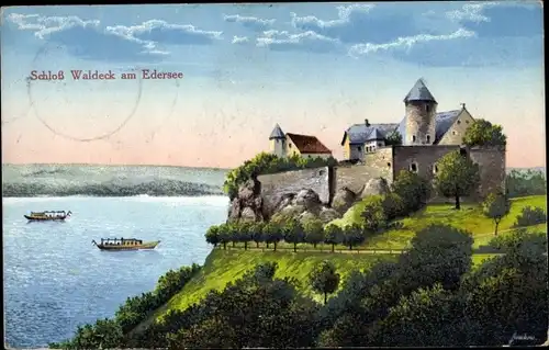 Ak Waldeck in Nordhessen, Schloß am Edersee