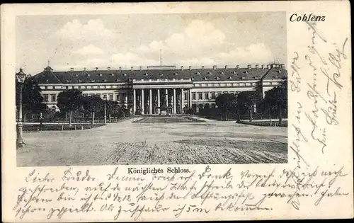 Ak Koblenz am Rhein, Königliches Schloss