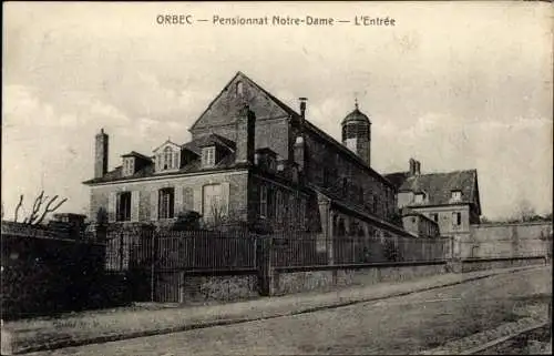 Ak Orbec Calvados, Pensionnat Notre Dame, L'Entree