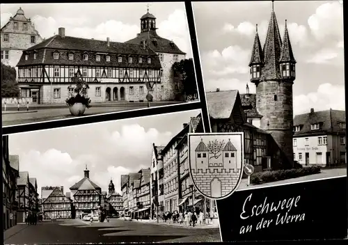 Ak Eschwege an der Werra Hessen, Gasthof, Turm, Marktplatz, Wappen