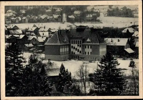 Ak Bad Harzburg am Harz, Staatliches Reform Realgymnasium, Winter