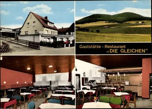 Ak Gelliehausen Gleichen in Niedersachsen, Gasthof Die Gleichen, Bergansicht