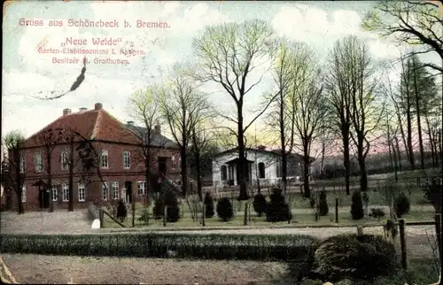 Ak Schönebeck Bremen, Neue Weide