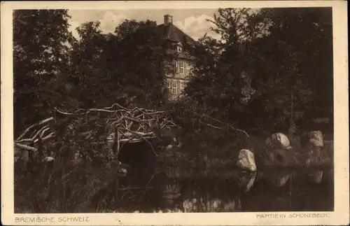 Ak Schönebeck Vegesack Bremen, Schlosspartie