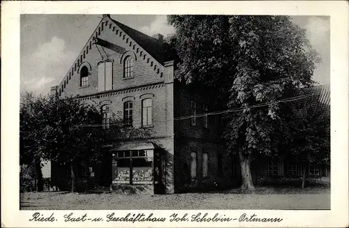 Ak Riede in Niedersachsen, Gasthaus, Geschäftshaus