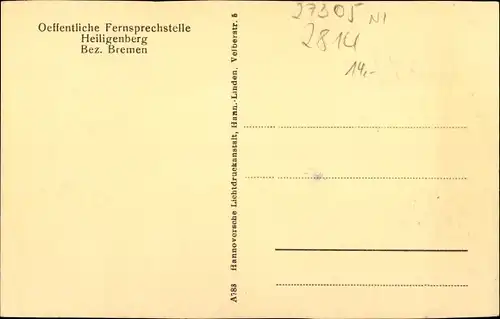 Ak Bruchhausen Vilsen Niedersachsen, Forsthaus Heiligenberg, Alte Hausdiele