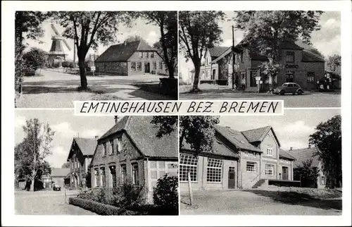 Ak Emtinghausen, Straßenpartien, Windmühle, Gasthof 