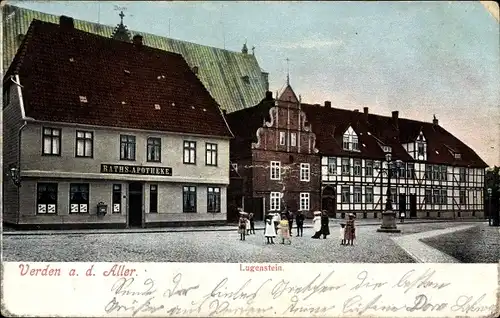 Ak Verden an der Aller, Lugenstein, Ratsapotheke