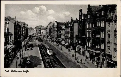 Ak Kiel in Schleswig Holstein, Holtenauer Straße, Straßenbahn