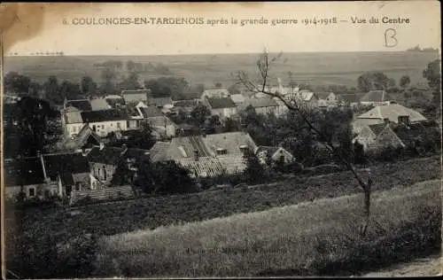 Ak Coulonges en Tardenois Aisne, Vue du Centre, Apres la grande guerre 1914-1918