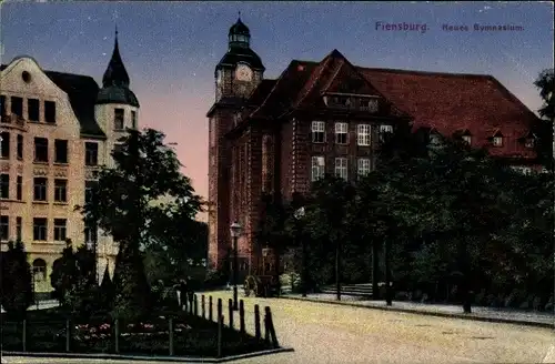 Ak Flensburg in Schleswig Holstein, Neues Gymnasium