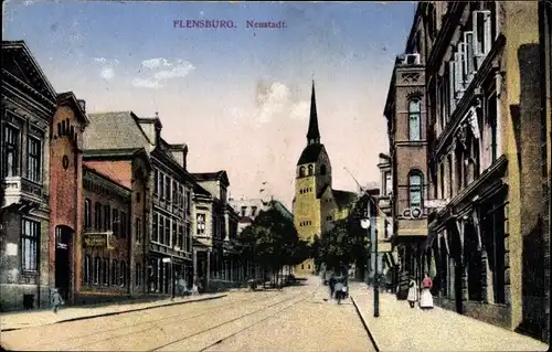 Ak Flensburg in Schleswig Holstein, Neustadt, Kirche