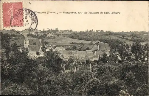 Ak Elancourt Yvelines, Panorama, pris des hauteurs de Saint Medard