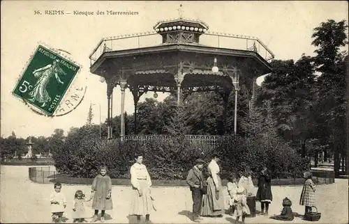 Ak Reims Marne, Kiosque des Marronniers