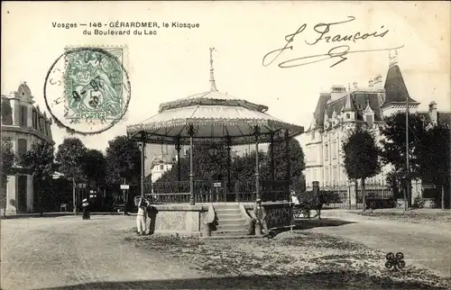 Ak Gérardmer Lothringen Vosges, Le Kiosque de Boulevard du Lac