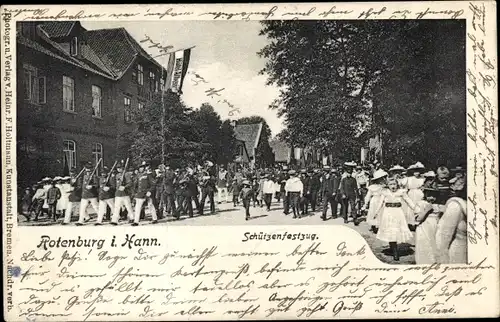 Ak Rotenburg an der Wümme, Schützenfestzug