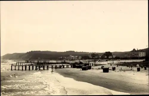 Foto Ak Międzyzdroje Misdroy Pommern, Strandpartie, Seebrücke