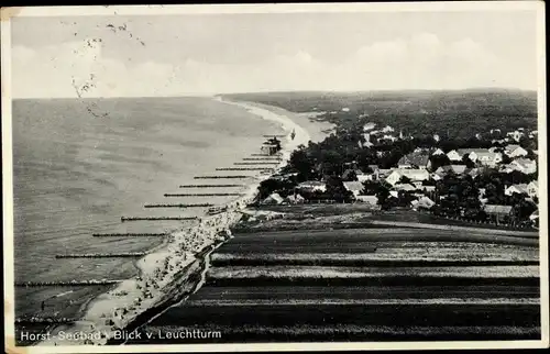 Ak Niechorze Seebad Horst Pommern, Blick vom Leuchtturm