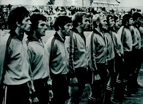 Foto 1974, Australische Fußballnationalmannschaft, Wilsen, Rooney, Abonyi, Schäfer