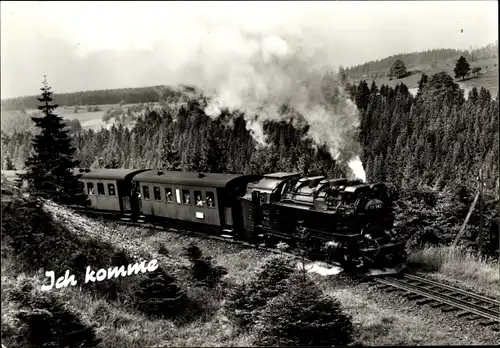 Ak Deutsche Eisenbahn, Dampflok, Ich komme