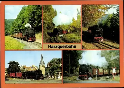 Ak Deutsche Eisenbahn, Harzquerbahn, Dampflok