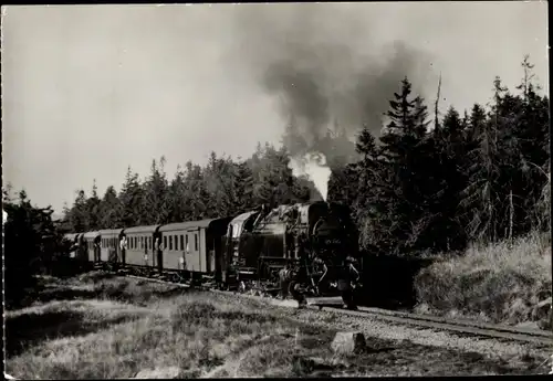 Ak Deutsche Eisenbahn, Dampflok im Harz