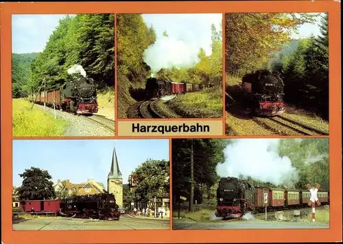 Ak Deutsche Eisenbahn, Harzquerbahn, Dampflok