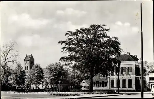 Ak Murmerwoude Friesland, Gemeentehuis, Ned. Herv. Kerk