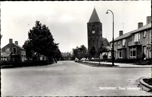 Ak Buitenpost Achtkarspelen Friesland Niederlande, Oude havenstraat