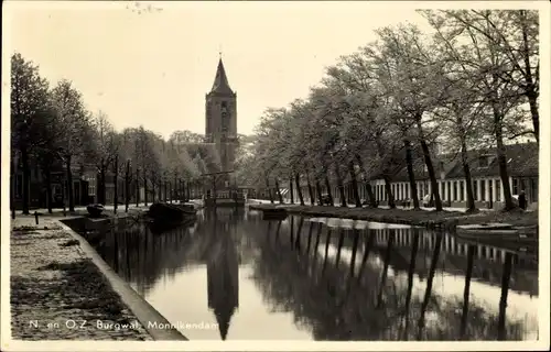 Ak Monnikendam Waterland Nordholland Niederlande, Burgwal