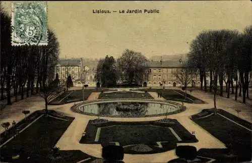 Ak Lisieux Calvados, Le Jardin Public