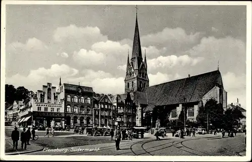 Ak Flensburg in Schleswig Holstein, Südermarkt