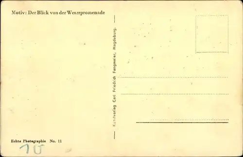 Ak Hameln an der Weser Niedersachsen, Blick von der Weserpromenade, Wehr