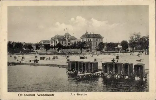 Ak Scharbeutz in Ostholstein, Am Strande, Hotel