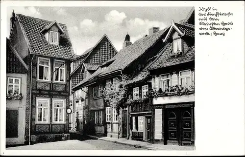 Ak Wernigerode am Harz, Straßenpartie