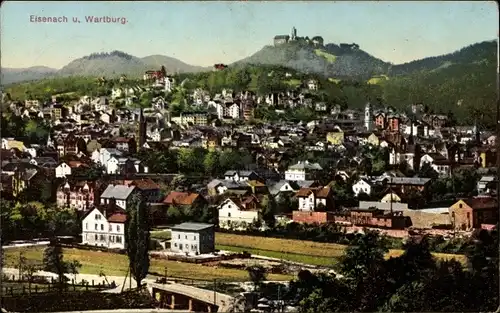 Ak Lutherstadt Eisenach in Thüringen, Wartburg, Gesamtansicht