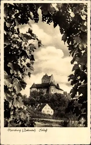 Ak Meersburg am Bodensee, Durchblick zum Schloss