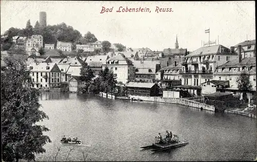 Ak Bad Lobenstein in Thüringen, Panorama vom Ort, Fähre