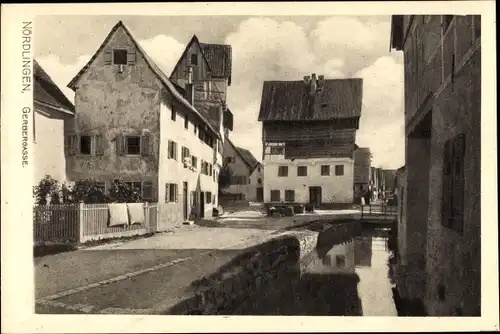 Ak Nördlingen in Schwaben, Gerbergasse