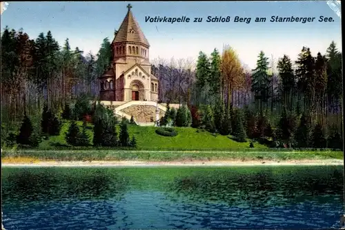 Ak Leoni Berg am Starnberger See, Votivkapelle zu Schloss Berg