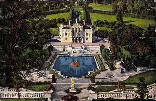 Ak Linderhof Ettal Oberbayern, Königliches Schloss, Parterre