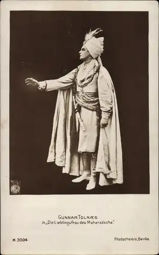 Ak Schauspieler Gunnar Tolnaes, Portrait, Die Lieblingsfrau des Maharadscha