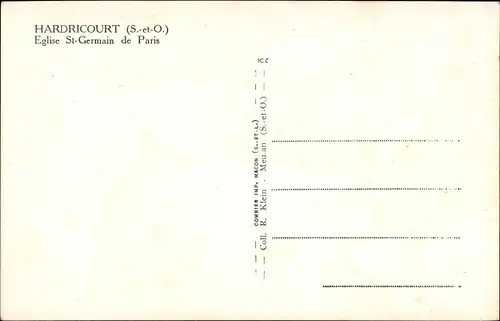 Ak Hardricourt Yvelines, Eglise Saint Germain de Paris